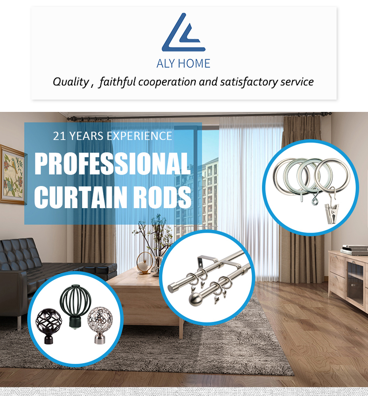 High quality living room curtain rod stainless steel telescopic curtain rod from China supplier