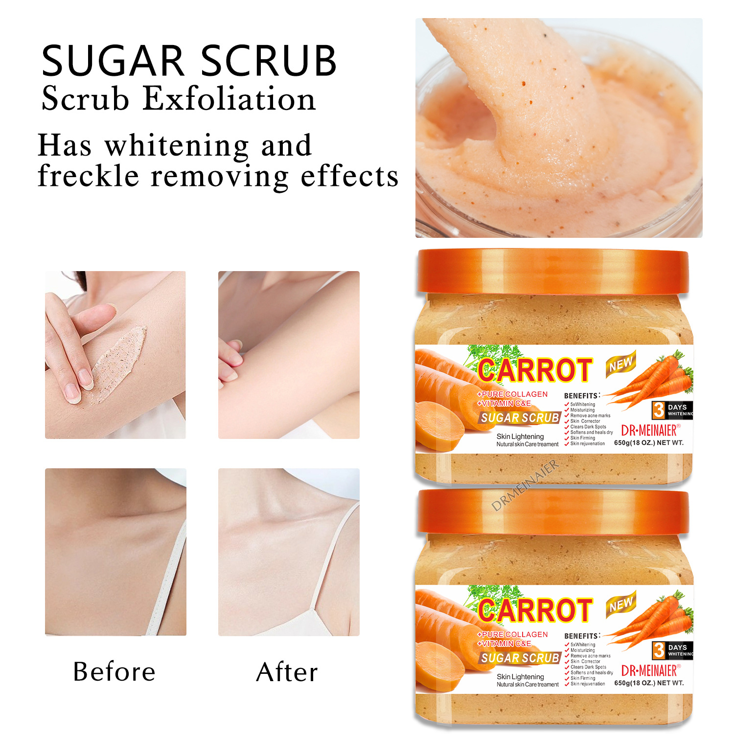 Private Label Natural Vitamin Scrub Face and Body Skin Care Bath Salt Deep Clean Hydrating Whitening Body Scrub Sea Salt from China supplier