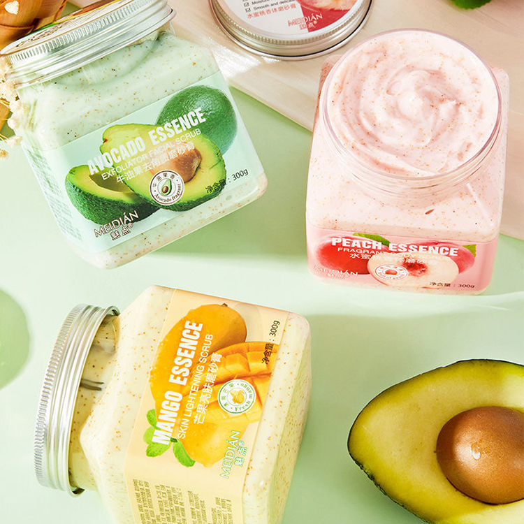 Shea Butter Exfoliating Scrub Cream Body Scrub Ice Cream Fruit Bulk Whitening Private Label  Scrub Cream from China supplier