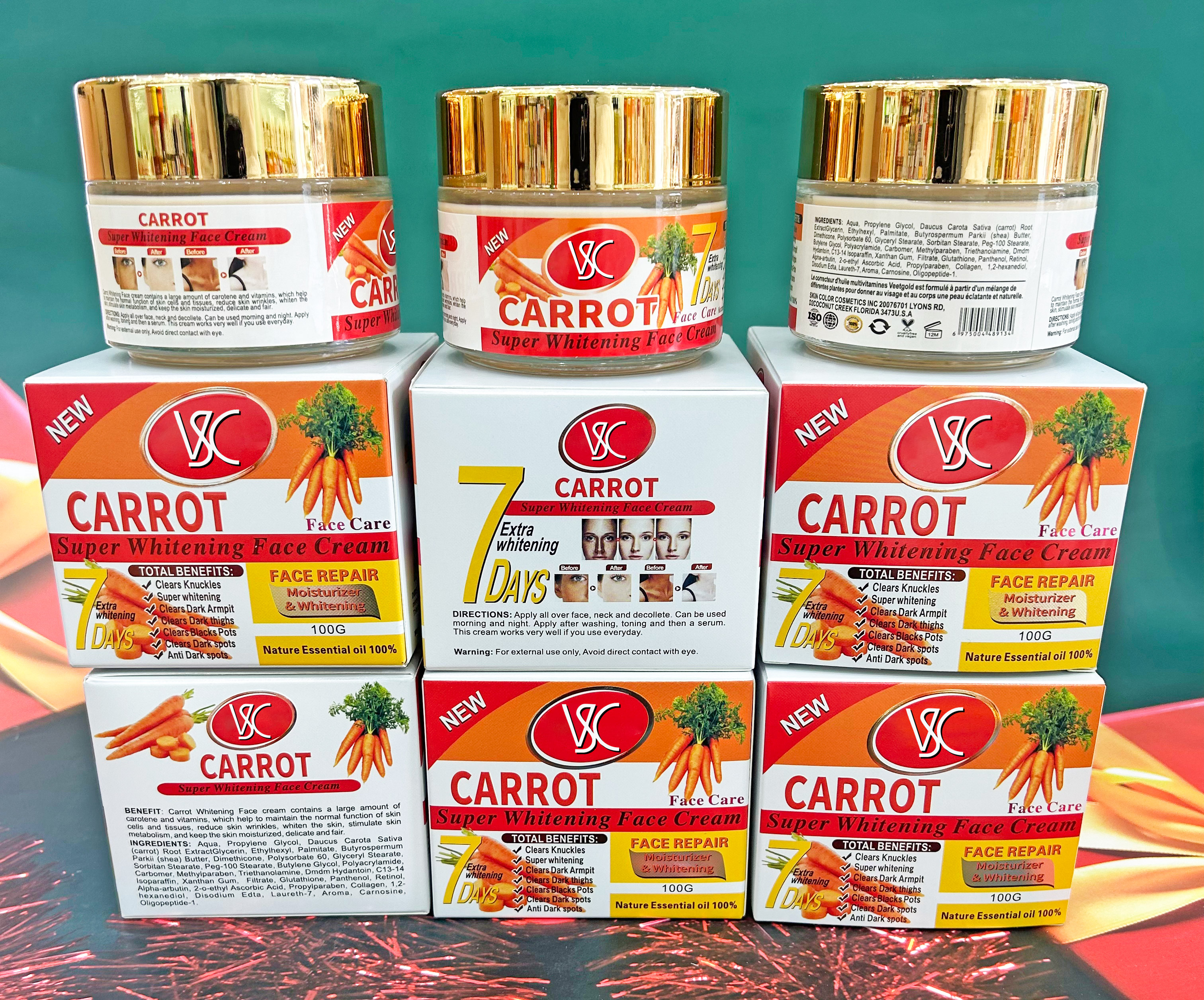 Custom Logo Whitening Carrot Face Cream Lotion for Adults & Women Skin Lightening & Spot Removal from China supplier