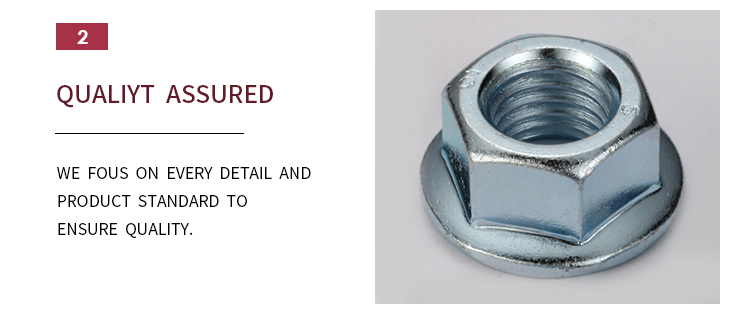 DIN6923 Flange Hexagon Nuts Hexagonal carbon steel non-slip flange nuts