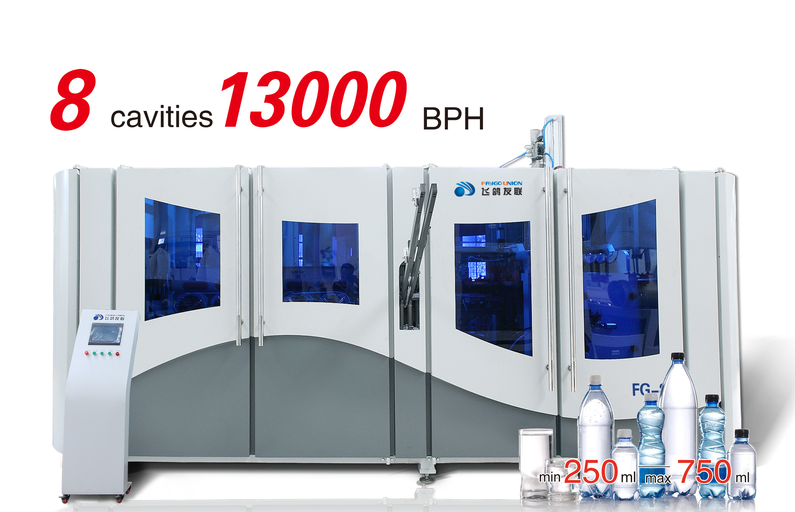 Faygo Union Semi Automatic PET Plastic PET Bottle Blowing Molding Machine Price PET Water Bottle Blowing Machine from China supplier