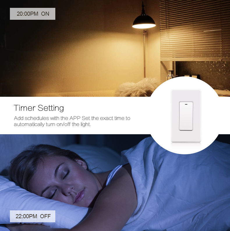 US Remote Control Interruptor Wifi Light Switch Interruptor Wifi Inteligente Light Switch Electric Smart Switch Google Home from China supplier
