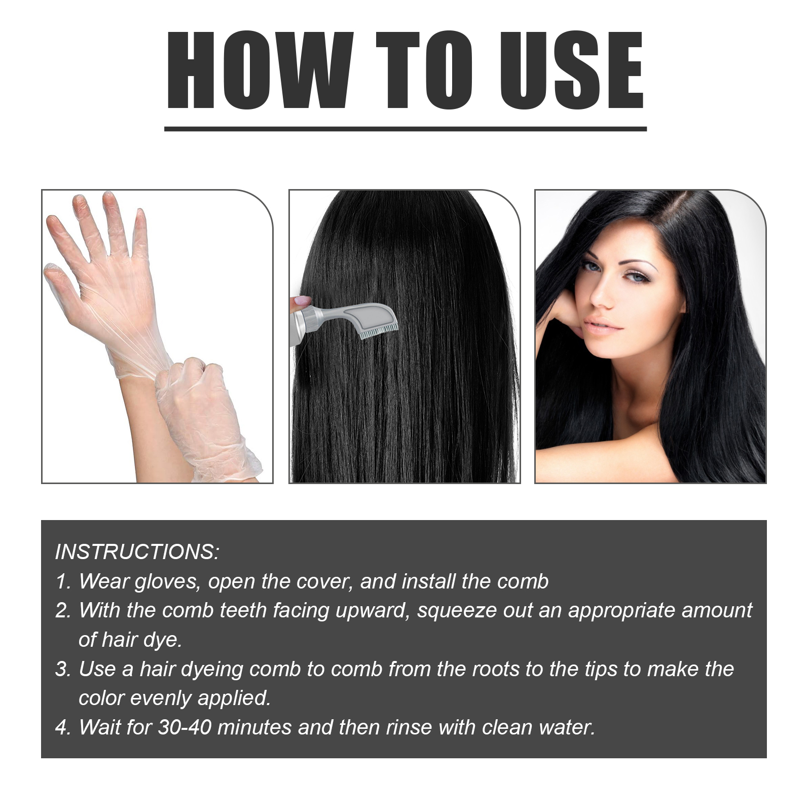 Private Label Available Popular Fruit Hair Full Dye Cream Black Easy to Color Green Pollution-Free Cream from China supplier