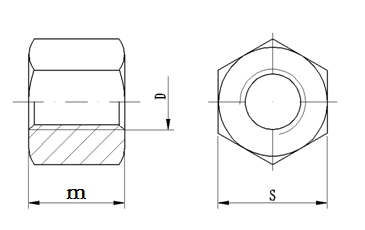 DIN6330 Superior Quality Heavy Industry Zinc Plated Hex Heavy Nut