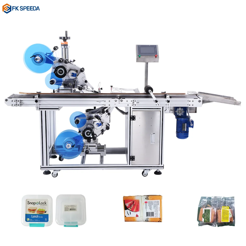 FK911 double Two side labeling machine 5 liter automatic sticker portable labeling machine for square bottles from China supplier