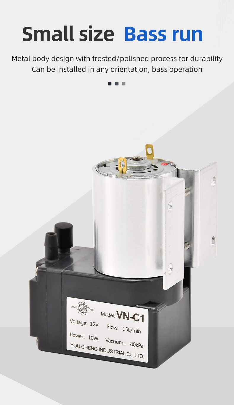 12V/24V 15L/min Small Membrane DC Diaphragm Vacuum Pump Compressor Membrane Pump Head For Medical Equipment Or Blood Pressure from China supplier