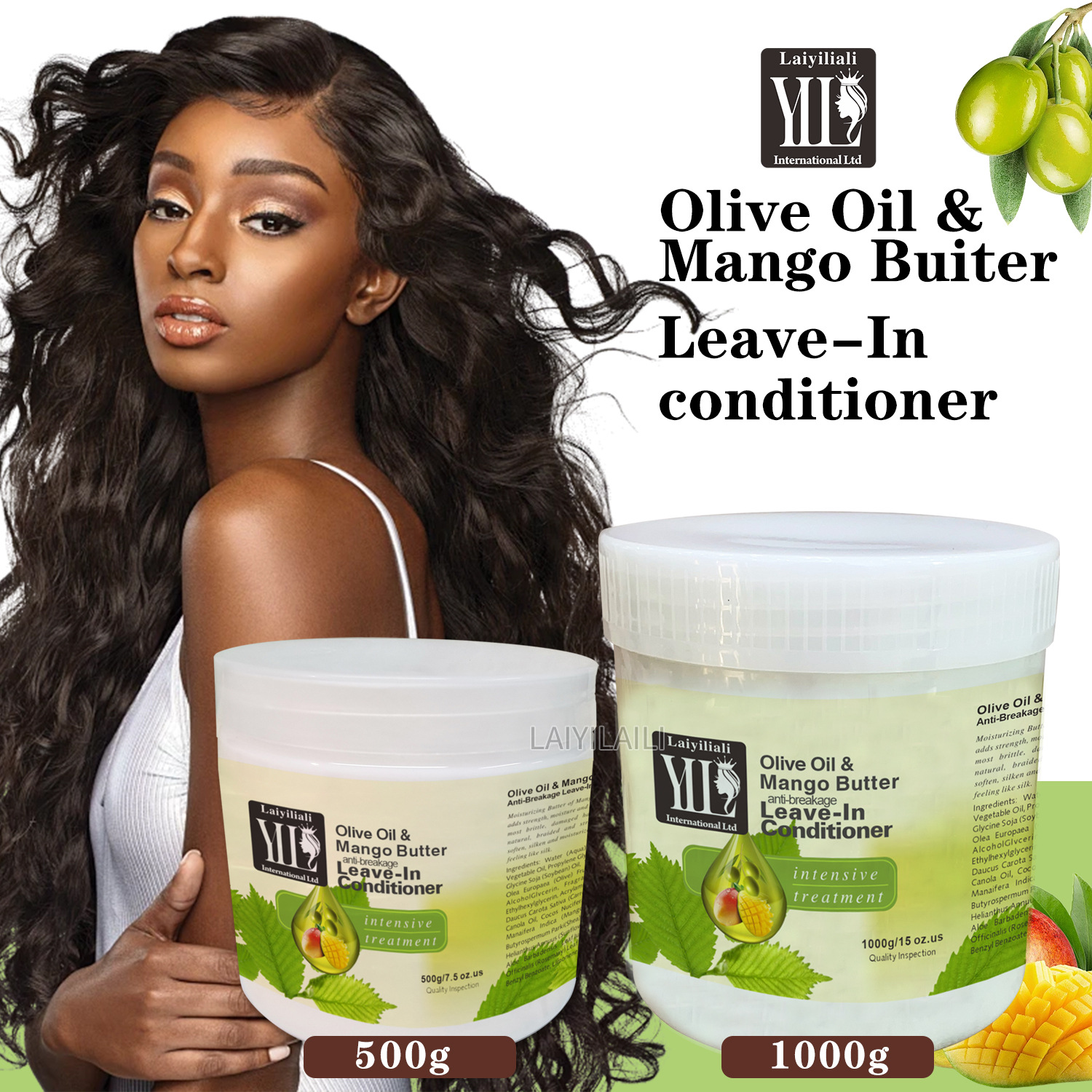 Private Label Olive Oil and Butter Smoothing Conditioner Hair Repair Nourishing Moisturizing Restoring Cream Live-in Conditioner from China supplier