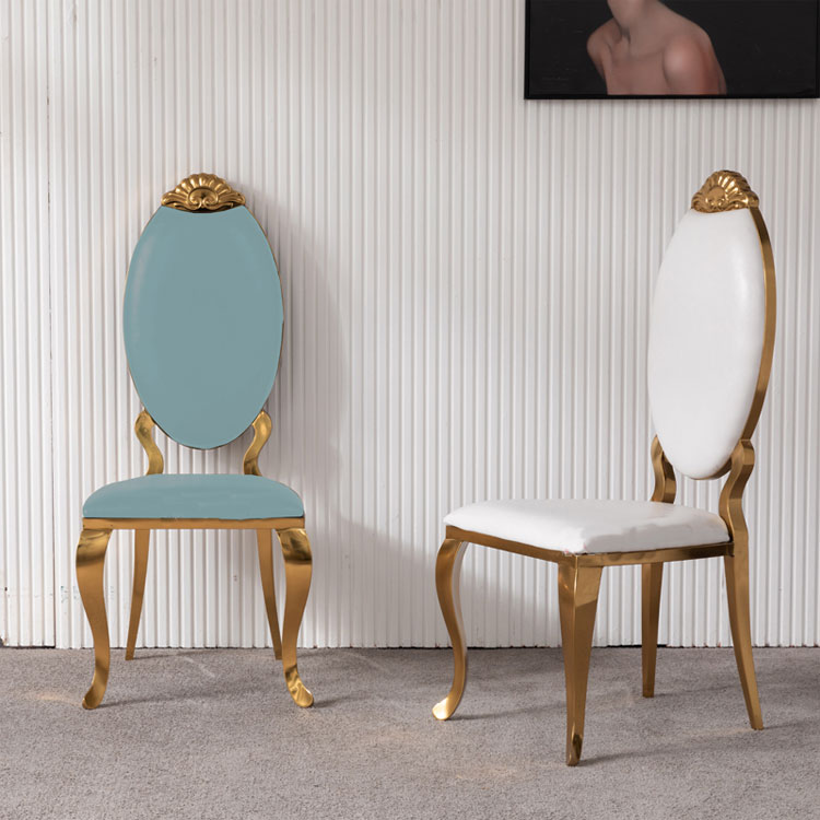 New design PU metal customized furniture stainless steel wedding event chair