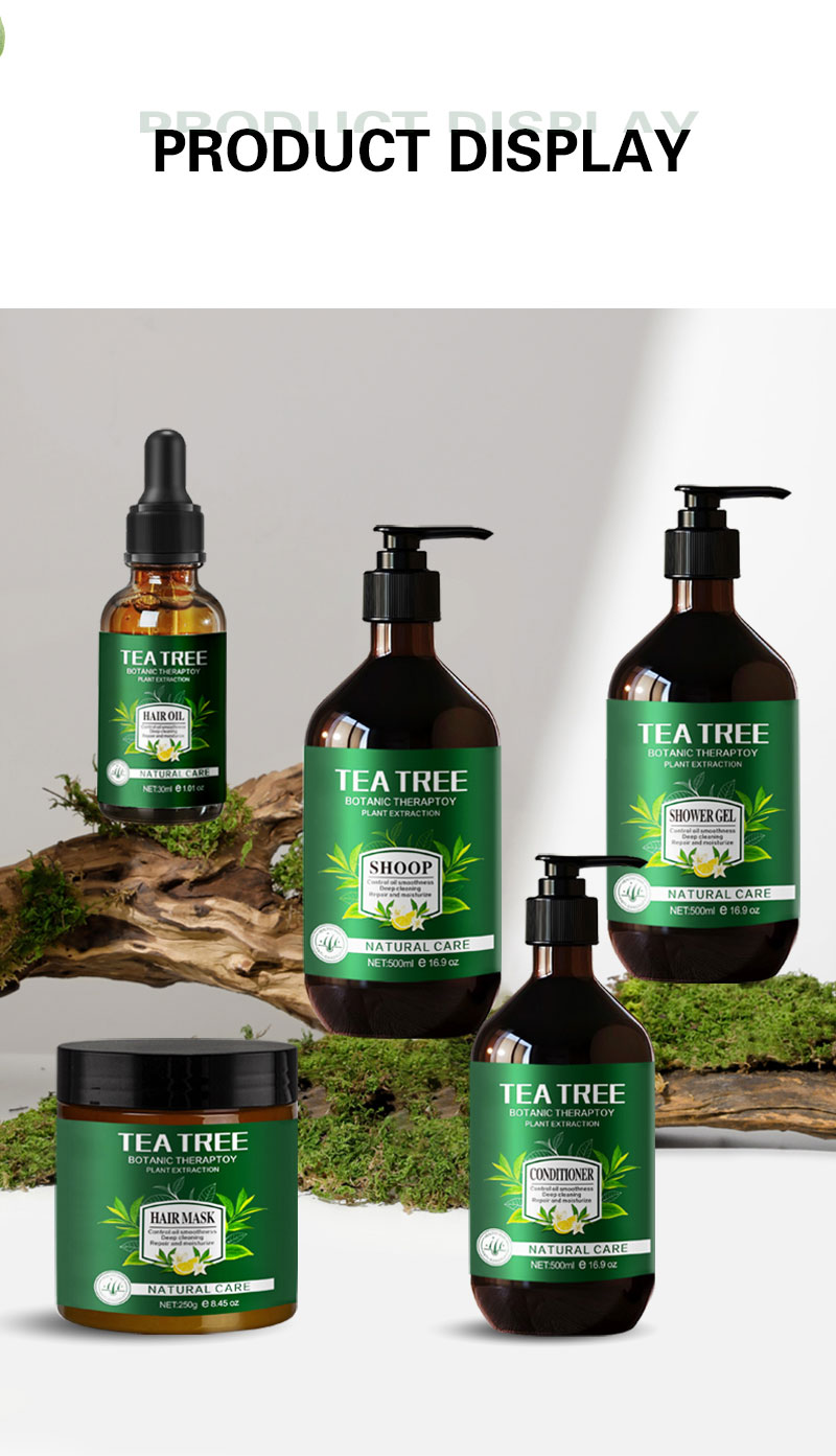 Private Label Beauty Natural Organic Hair Loss Tea Tree Oil Control Anti-Dandruff Shampoo and Conditioner Hair Loss Products from China supplier