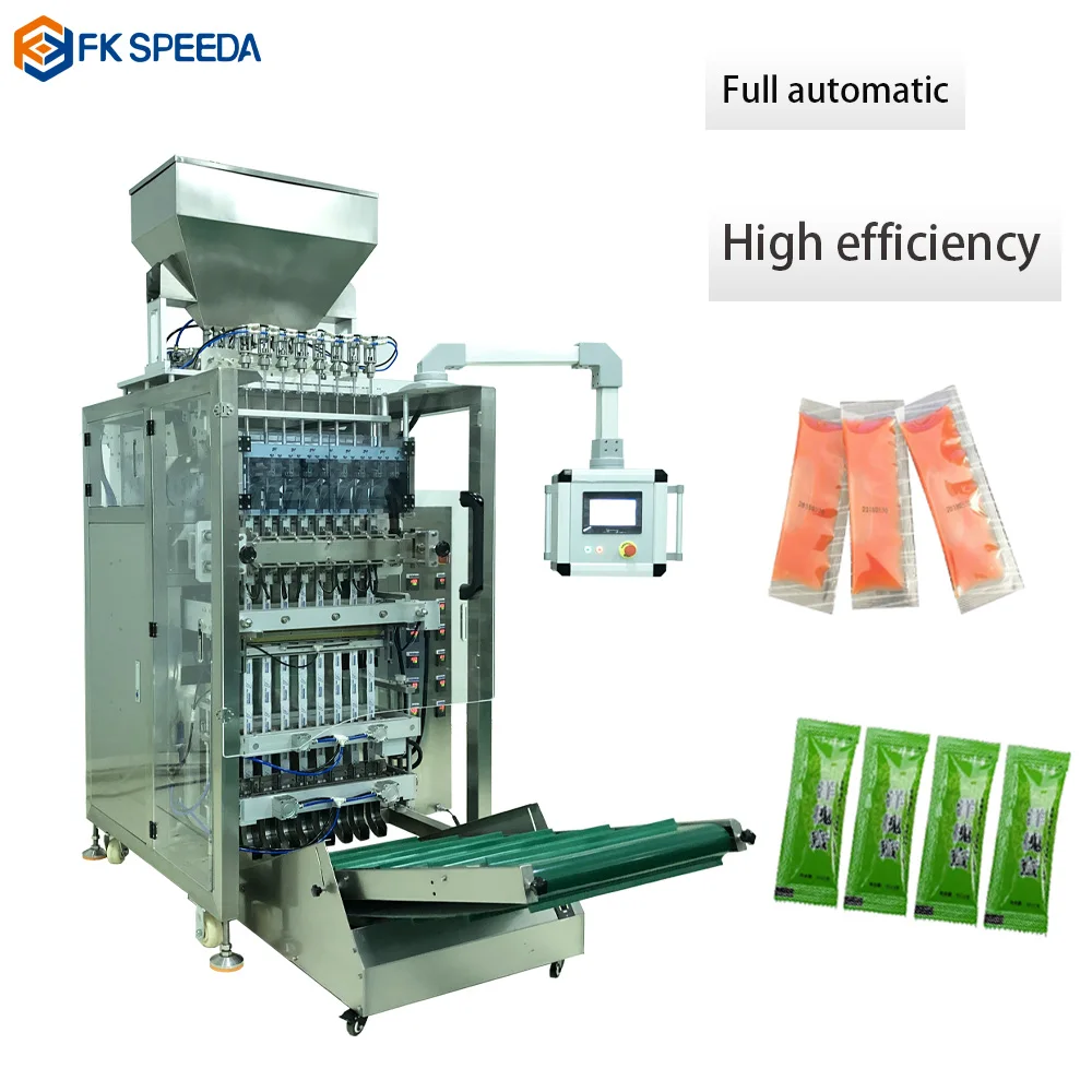FK-Y3 Liquid Honey Juice Shampoo Sauce Ketchup Tomato Paste Bag Multi Line Sachet Automatic Vffs Packing Machine from China supplier