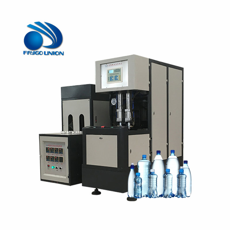FAYGO UNION Semi Automatic 1 2 4 Cavity PET Plastic Water Bottle Stretch Blowing Machine Production from China supplier