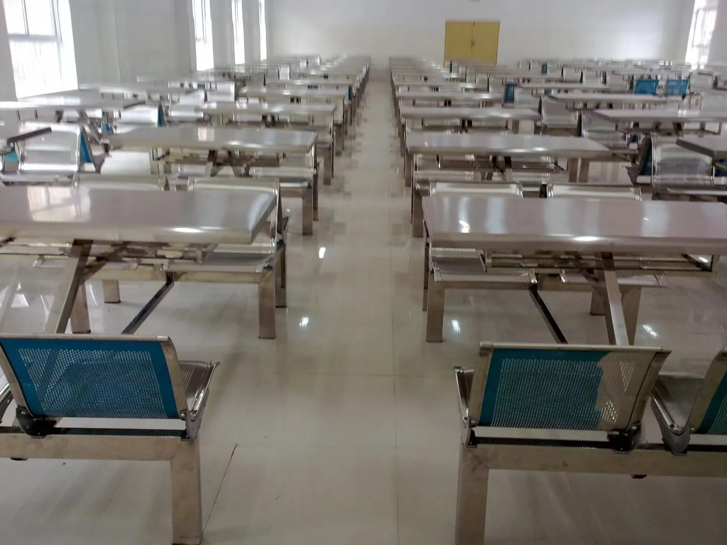 2/4/6/8 stainless steel school restaurant canteen table set durable from China supplier