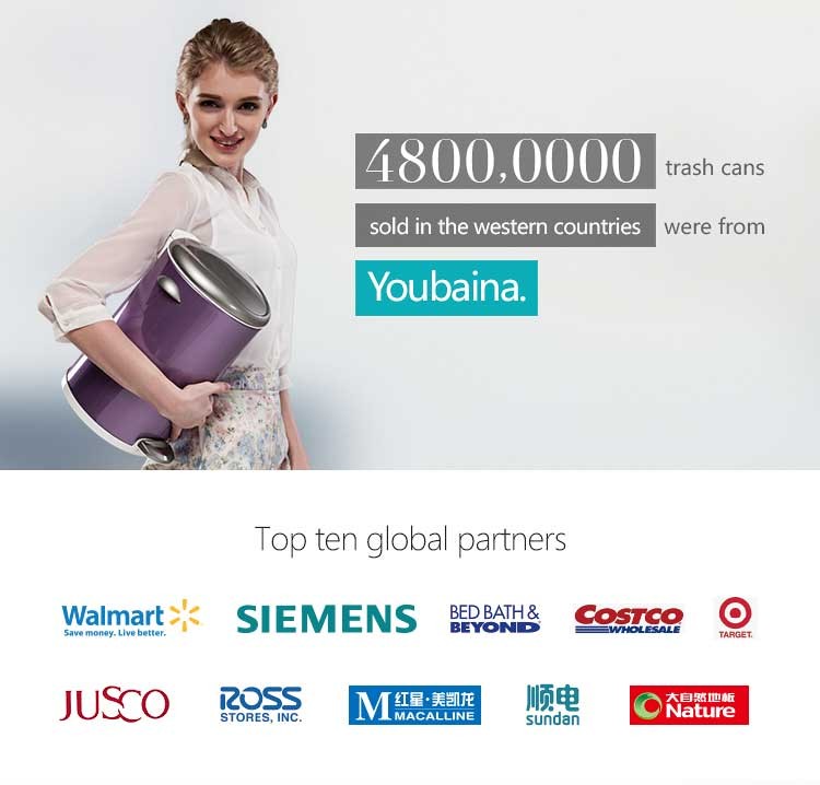 Metal trash can for kitchen/restaurant/hotel room/living room