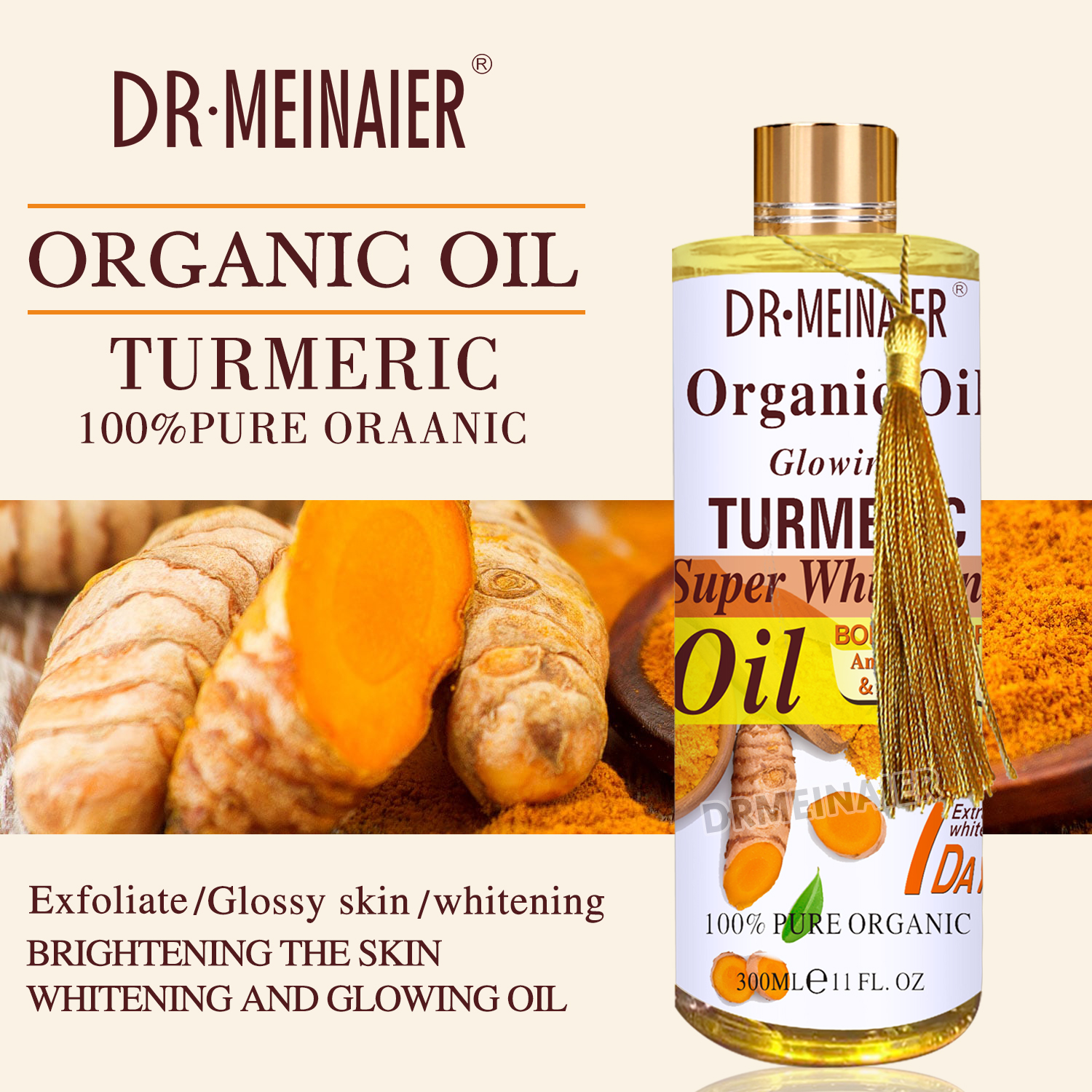 Private Label Super Whitening Essential Oil Facial Body SPA Massage Oil Moisturizing Lightening Dark Spot Corrector Turmeric Oil from China supplier