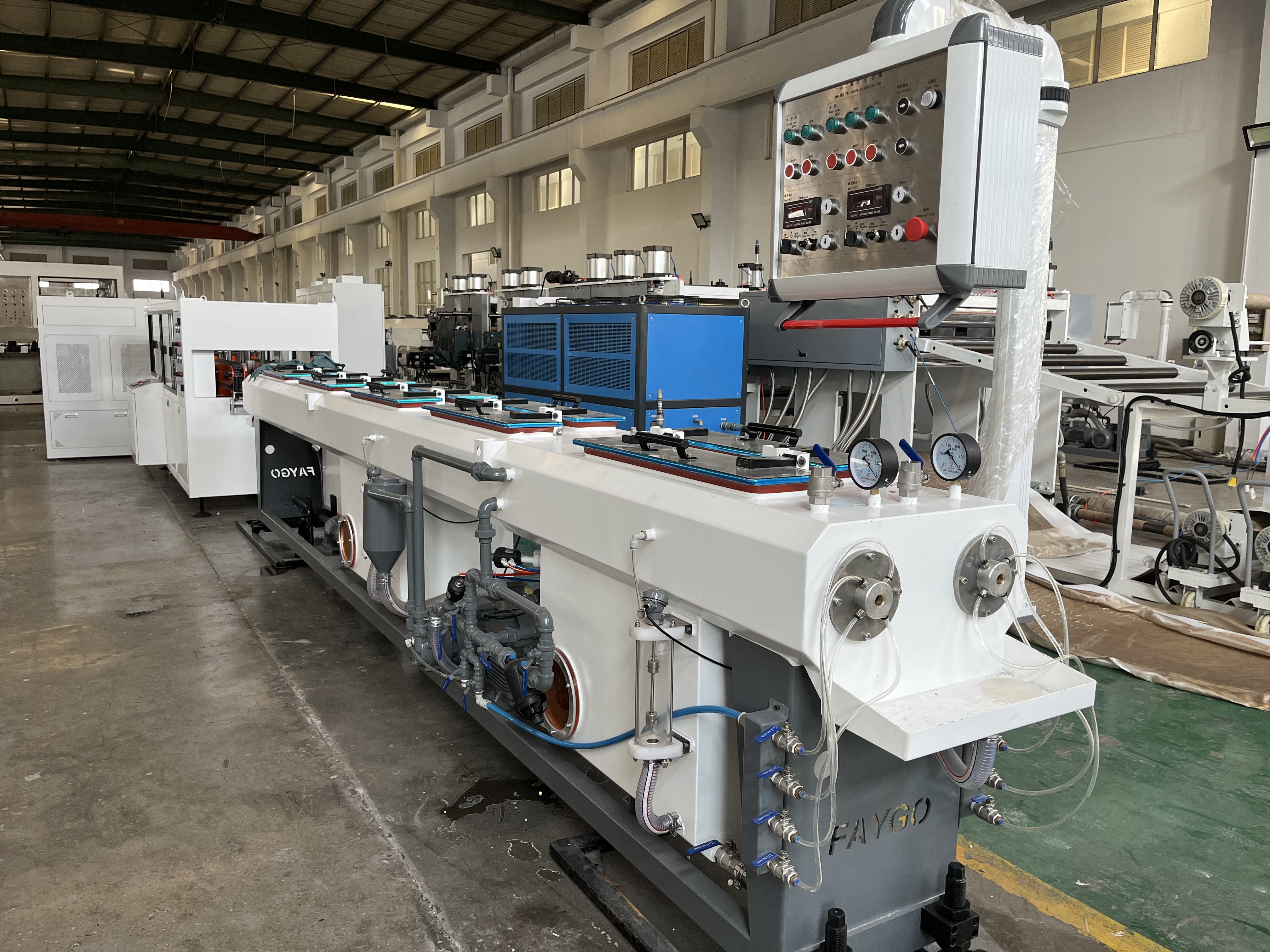 Faygo Union Upvc Pipe and Bend Making Machine and Corugator Pe Pipe Extrusion Machine from China supplier