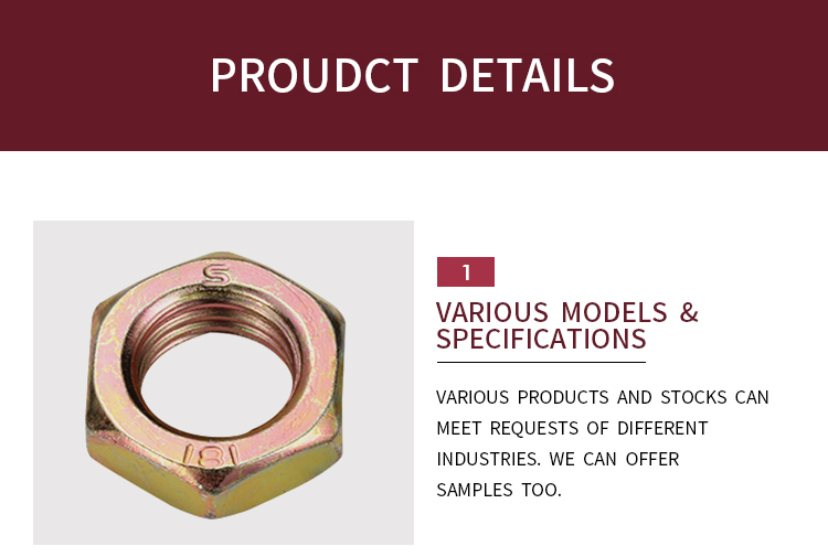 ISO4035 Wholesale Durable hexagon thin nut