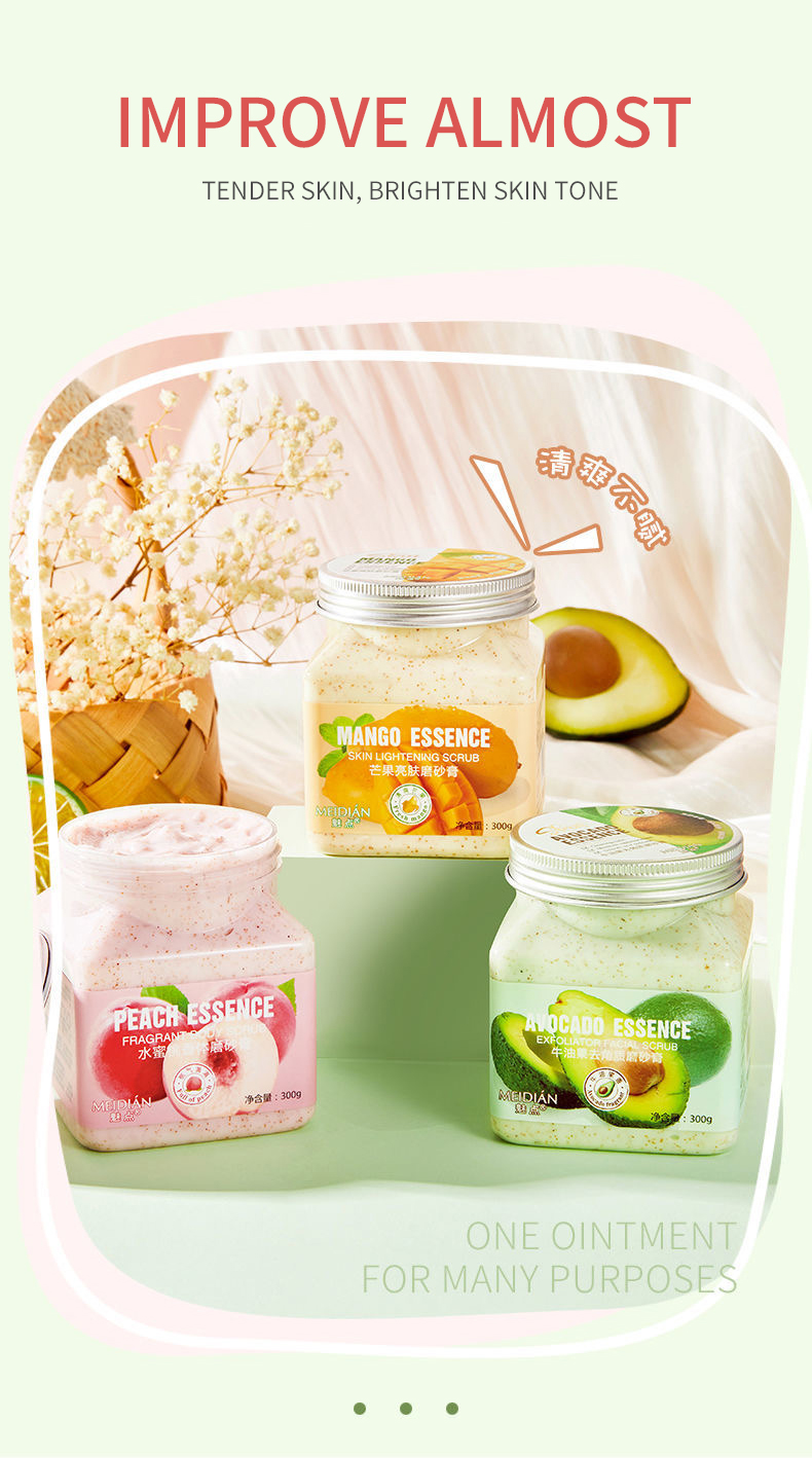 Natural Organic Exfoliantes Face Scrubs Deep Cleansing Whitening Fruit Sugar Body Scrub from China supplier