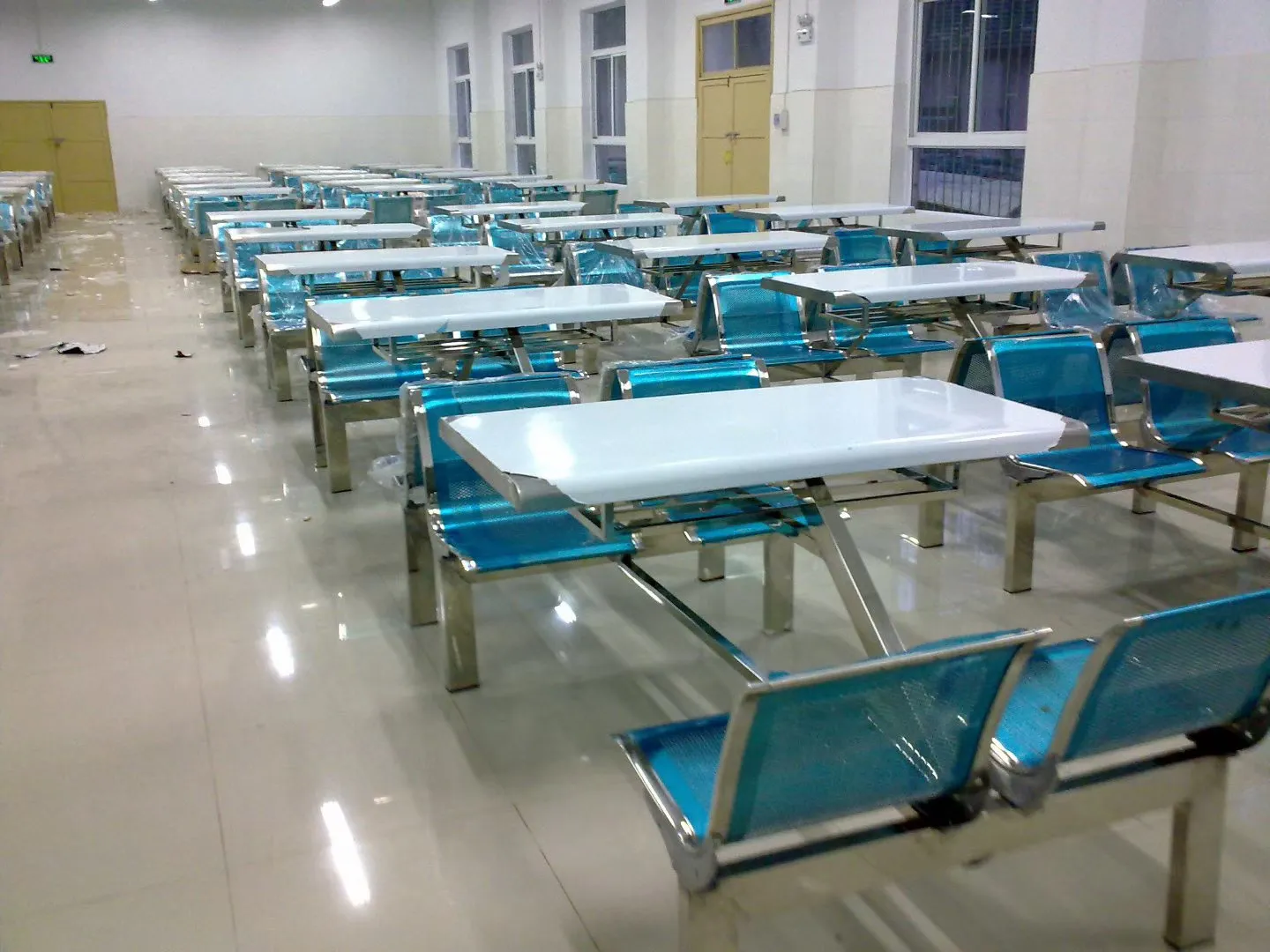 2/4/6/8 stainless steel school restaurant canteen table set durable from China supplier