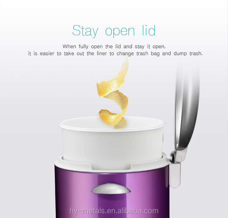 Metal trash can for kitchen/restaurant/hotel room/living room