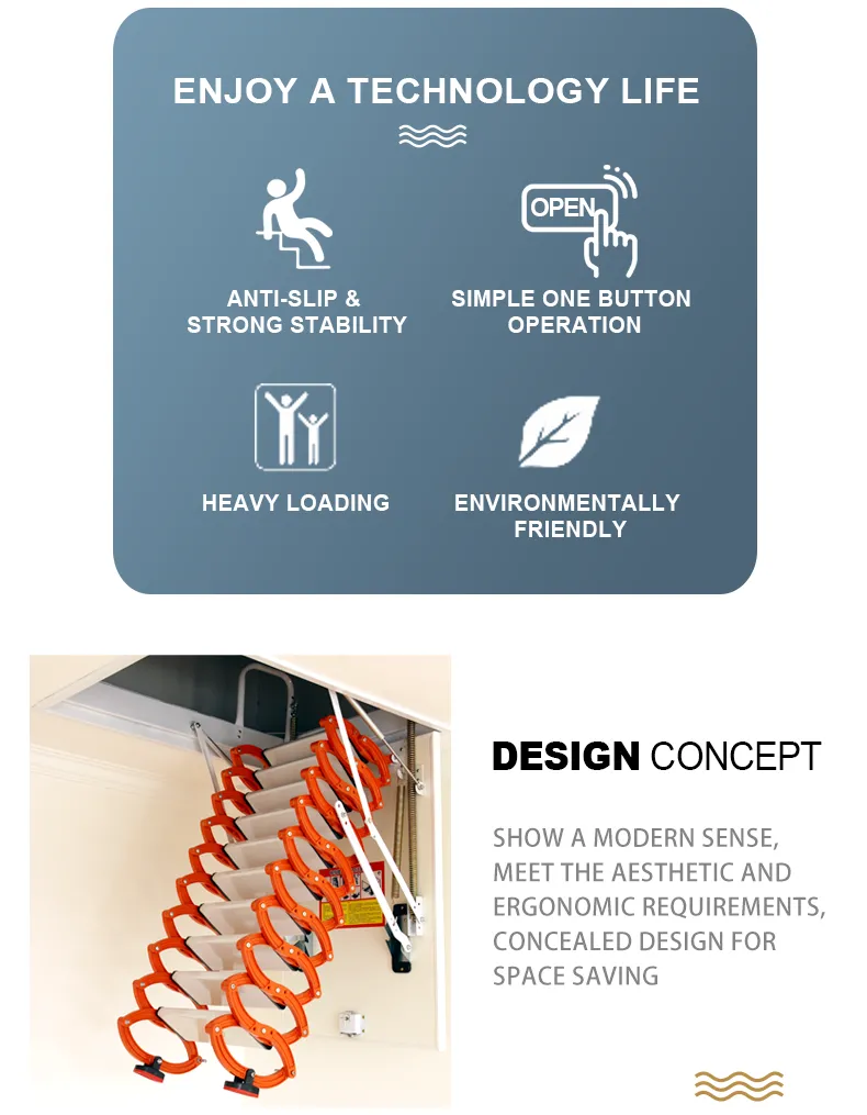 2021 Roof Hatch Stairs Telescopic Folding Attic Ladder