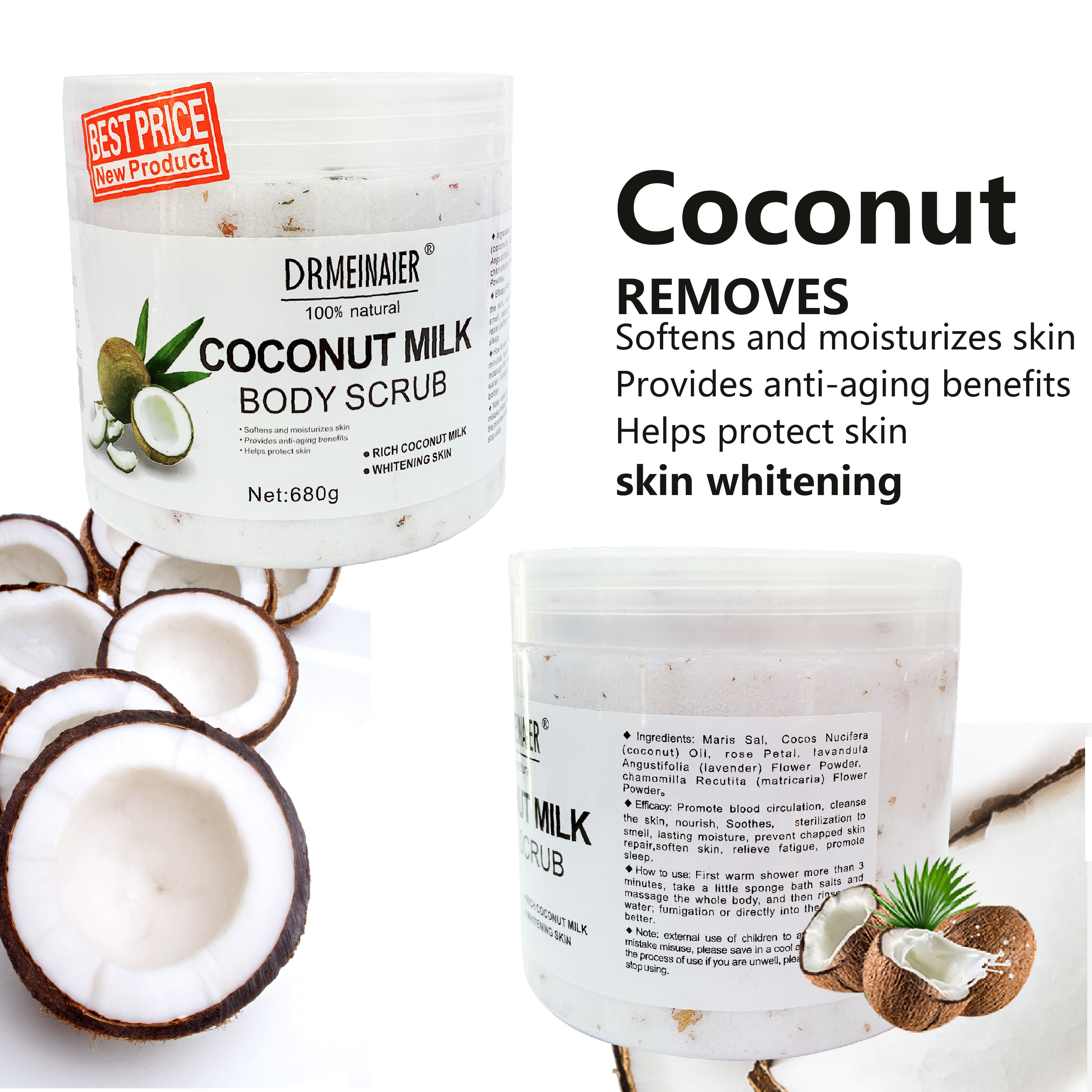 Private Label Beauty Organic Pure Body Scrub Whitening Sea Salt Sugar Exfoliator Skin Care Products Bath Salt from China supplier