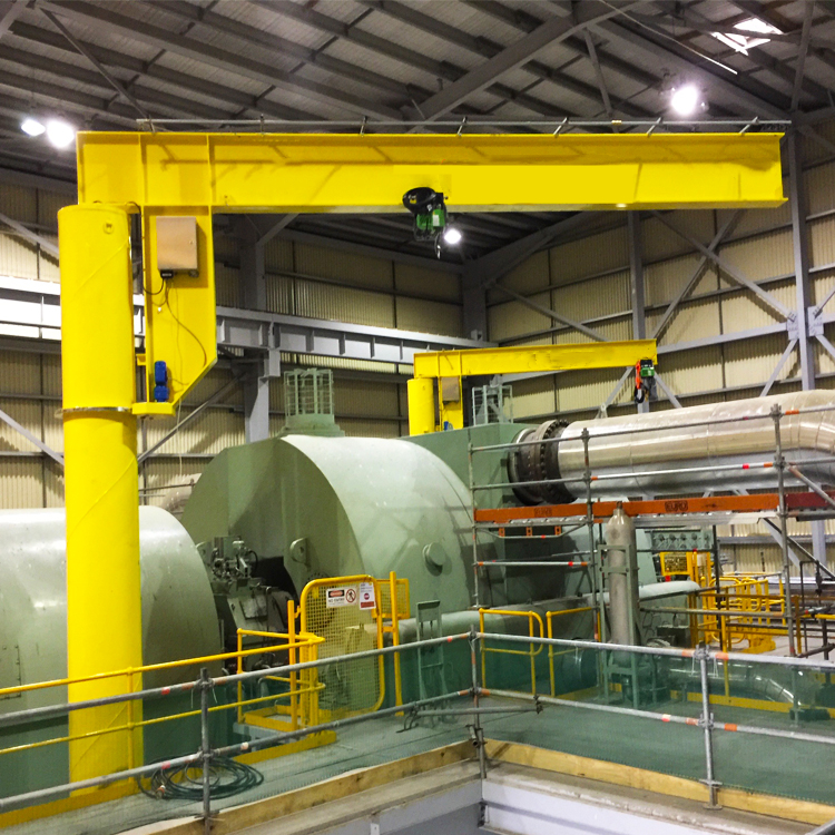 Floor mounted single beam jib crane design calculation