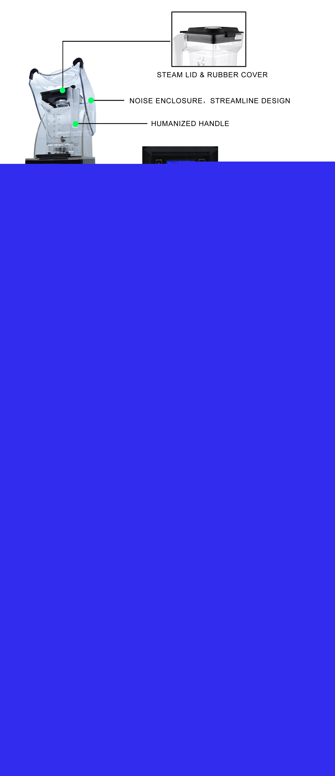 Low Noise Safety Calinfor Factory 5 High Speed Juice Blender