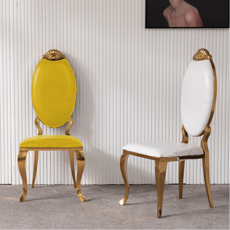 New design PU metal customized furniture stainless steel wedding event chair