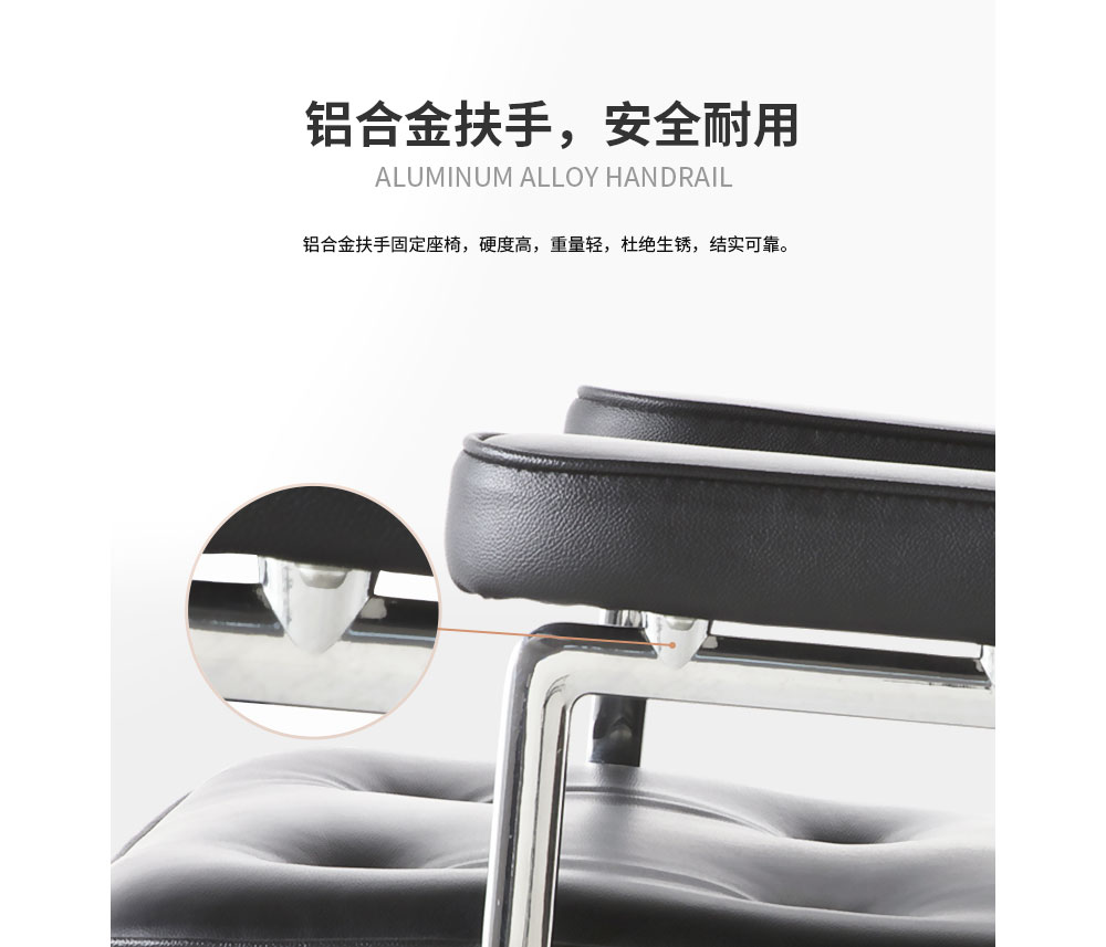 1PCS USA free shipping Aluminum alloy frame leather swivel chair modern black cheap executive office lobby chairs