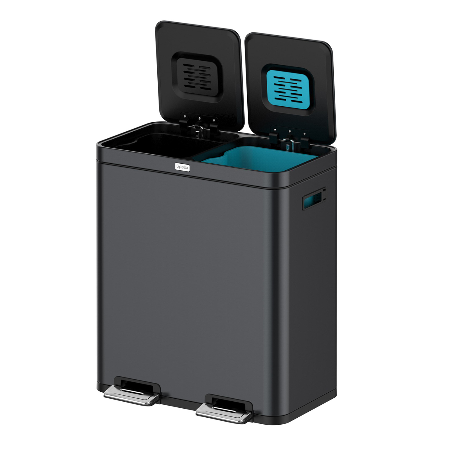 2 Part Rubbish Bin Waste And Recycle Bin Trash Can Dual Compartment