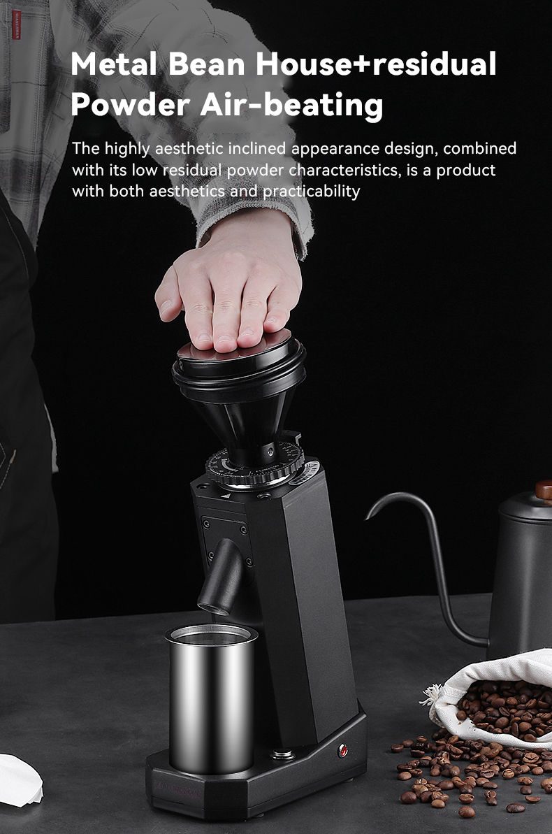 Commercial Coffee Maker with Grinder Automatic Coffee Machine with Electric Stainless steel Conical Burr Coffee Grinder DF64