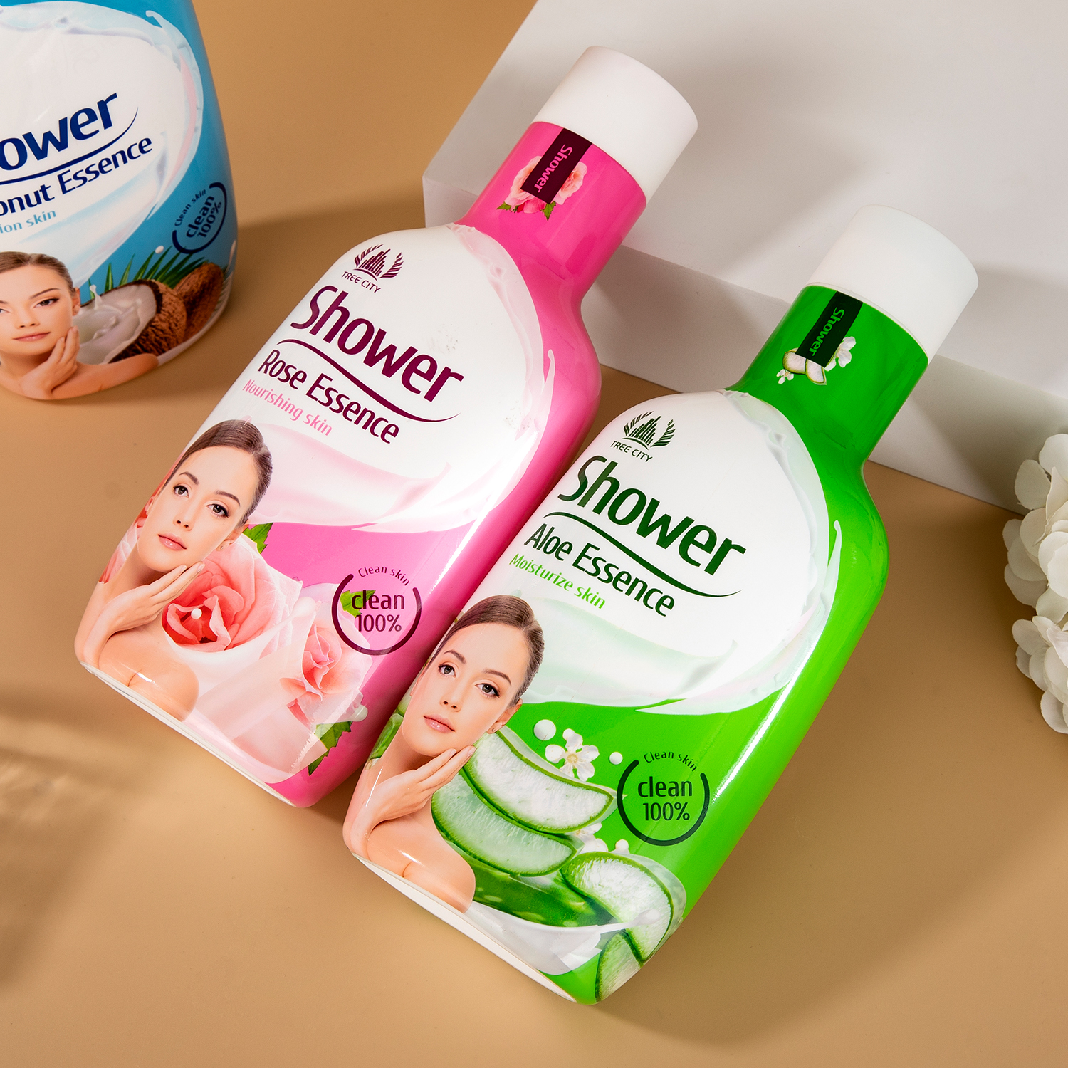 High Quality and Hot Selling Deeply Cleaning  and Nourishing the Skin Body Washing 3 Types 1000 ml Shower Gel from China supplier