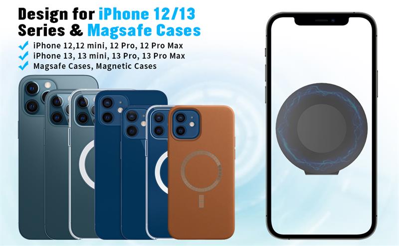 For MagSafe Magnetic Ring Phone Holder for iPhone 360 Degree Rotating Foldable Magnet Cell Phone Grip Kickstand from China supplier