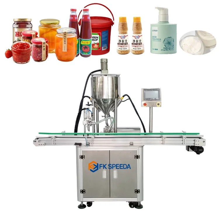 Automatic Desktop Single Diving Head Rotor Pump Food Jam cosmetic Cream Paste Filling Machine from China supplier