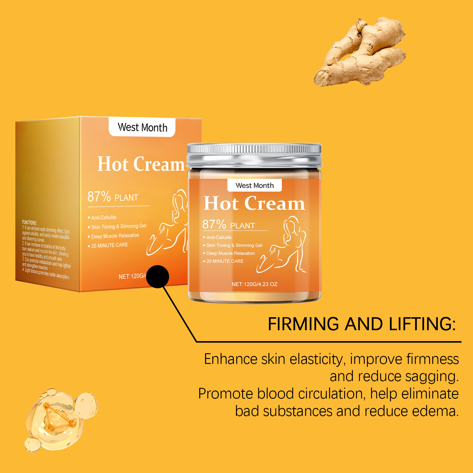 ODM OEM Body Slimming Cream for Weight Loss Hot Burn Fat Melting Gel Skin Care Body Care Cream Beauty & Personal Care Product from China supplier