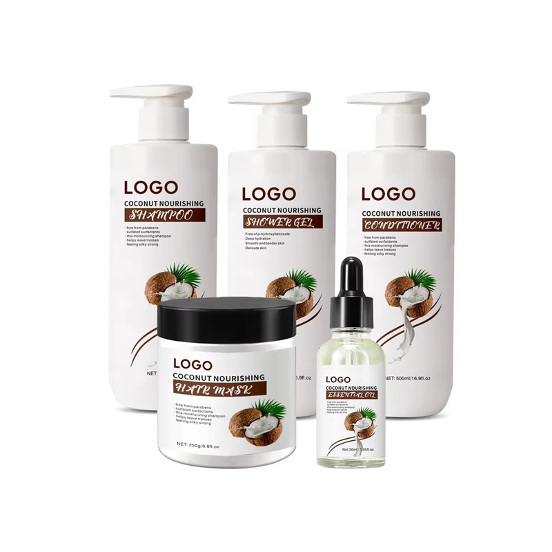 Wholesale Organic Coconut Oil Shampoo Conditioner Set Private Label Nourishing Hair Care Set from China supplier