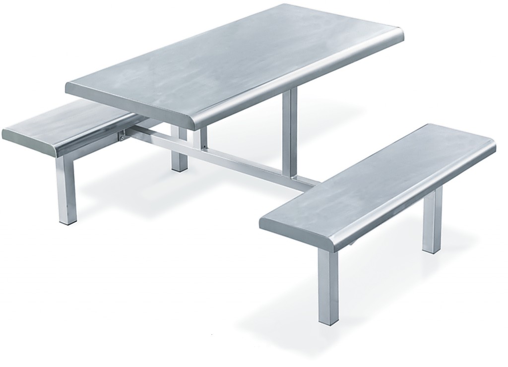 2/4/6/8 stainless steel school restaurant canteen table set durable from China supplier