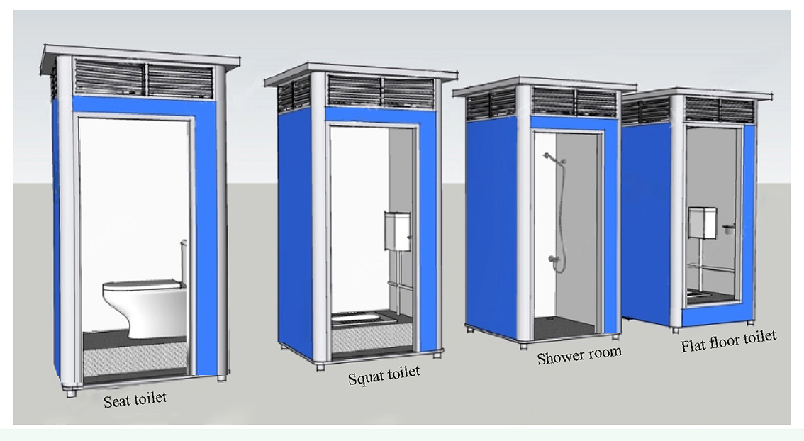 Portable mobile public outdoor mobile toilet portable chemical toilet