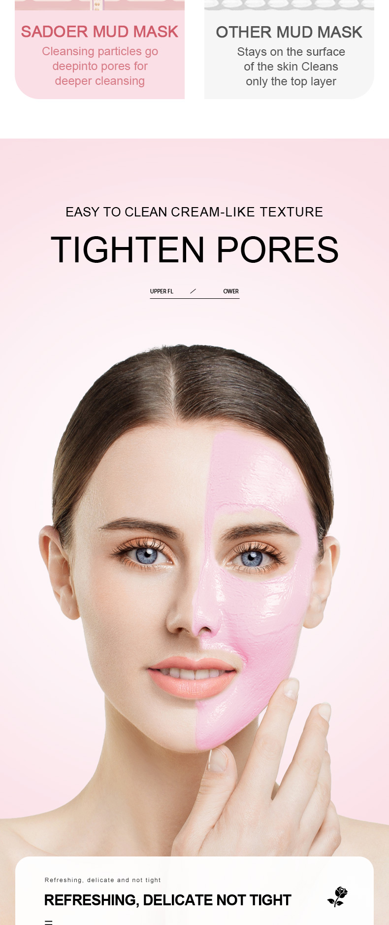 Organic Green Tea Ginger Rose Face & Body Mask Wholesale Deep Clean and Whitening Moisturizing Effects from China supplier