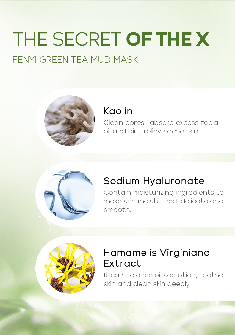 Natural Green Tea Deep Cleansing & Anti Aging Shrink Pores Balance Oil Secretion Relieve Acne Skin Care Matcha Mud Cream from China supplier