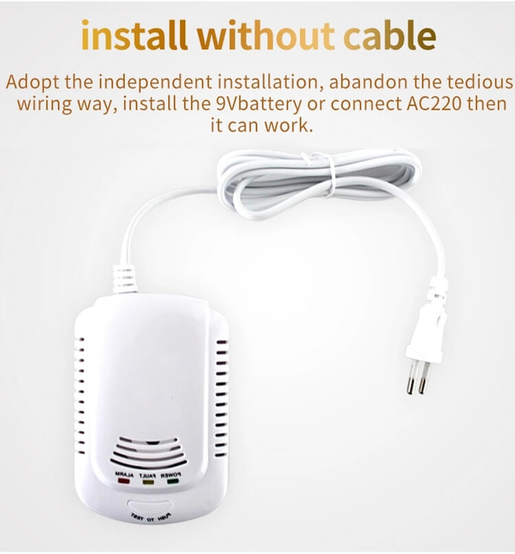 Wholesale Price Gas Leak Detector Price Solenoid Valve Fire Alarm Security Gas Monitor Multi Gas Detector from China supplier