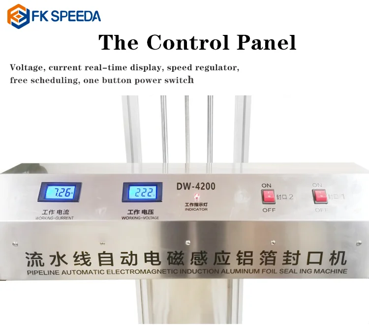 Automatic Continuous Plastic Bottle Heat Sealing Electromagnetic Induction Aluminum Foil Sealing Machines from China supplier