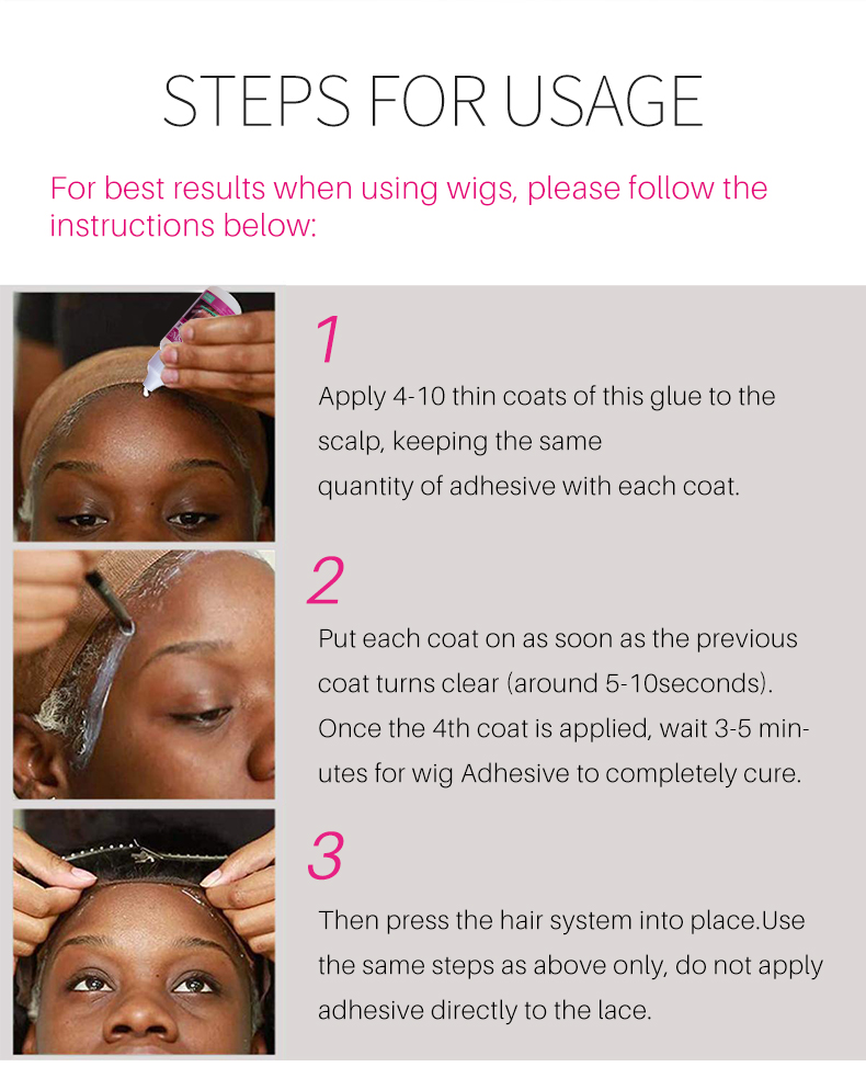 Hot Selling  High Quality Invisible Natural Strong Keep Waterproof and Oil Proof Wig Adhesive from China supplier