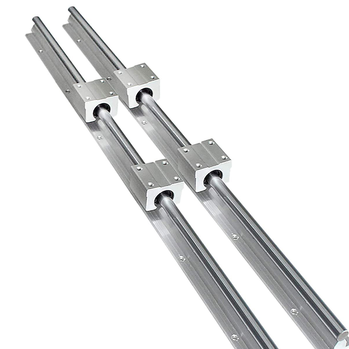 MYT 2PCS Linear Guide Rails SBR12 SBR16 SBR20 SBR25 300-2200mm & 4PCS UU Bearing Blocks Smooth Motion for DIY Mills CNC Parts from China supplier