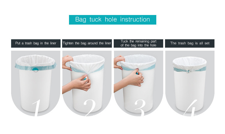 round waste bin 5L oval foot pedal bin