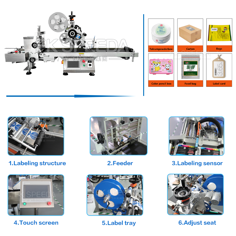 FK622 Mylar Bag Labeling Machine Flat Surface Pouch Applicator With Paging Machine from China supplier