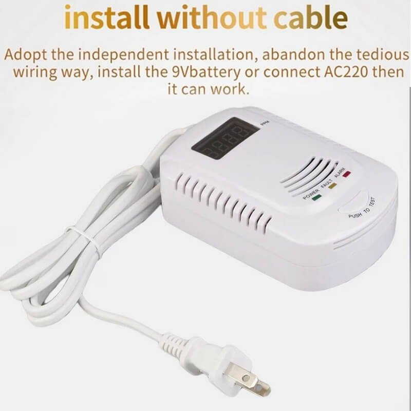 High Quality Home Natural LPG Gas Sensor Alarm Plug and Play Combustible Gas Detector from China supplier