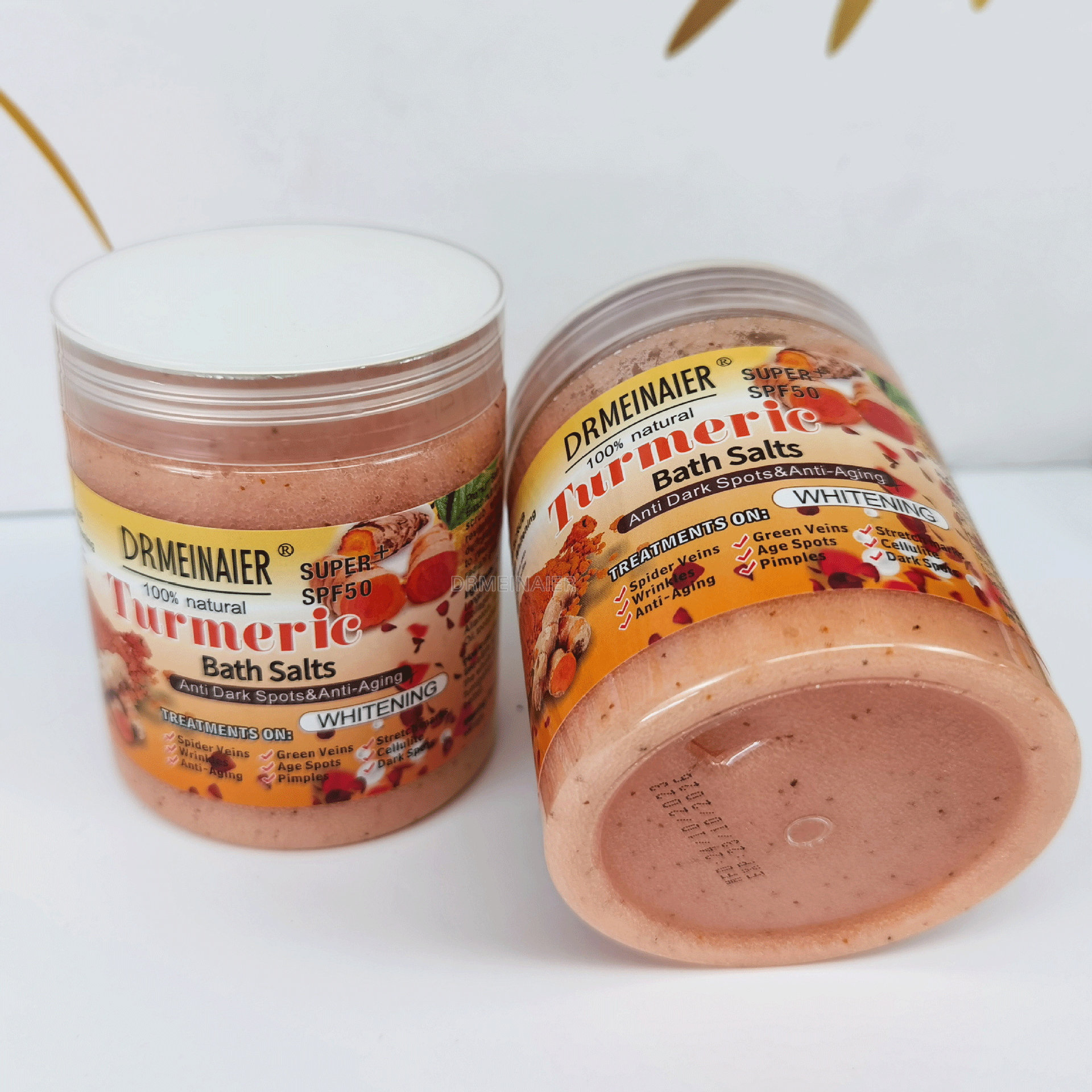 Original 680g Organic Turmeric Scrub Foaming Bath Salt Exfoliator Lady Body Scrub Turmeric Clean Dark Spots Skincare from China supplier