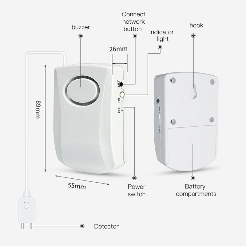 Wholesale Wireless Leak Detector Water Sensor Leak Pipe Home Use Underground Smart Tuya Wifi Water Level Sensor from China supplier